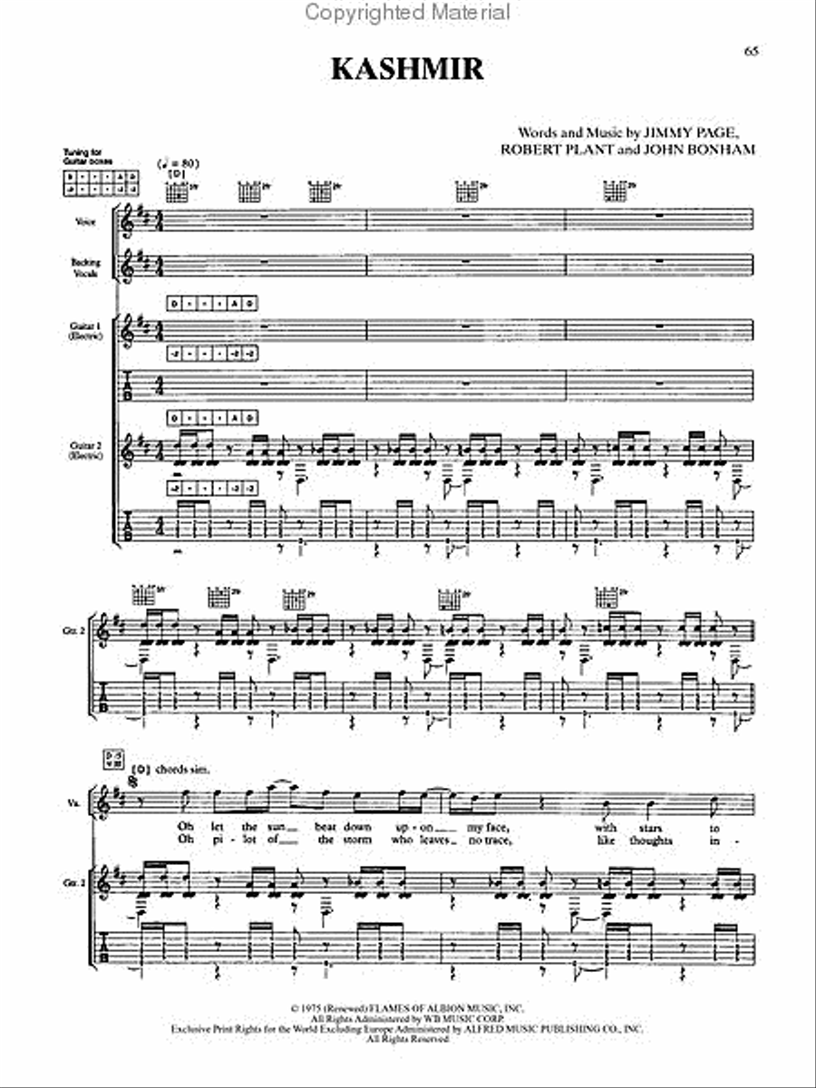 Led Zeppelin -- Physical Graffiti Electric Guitar scores gallery preview page 4
