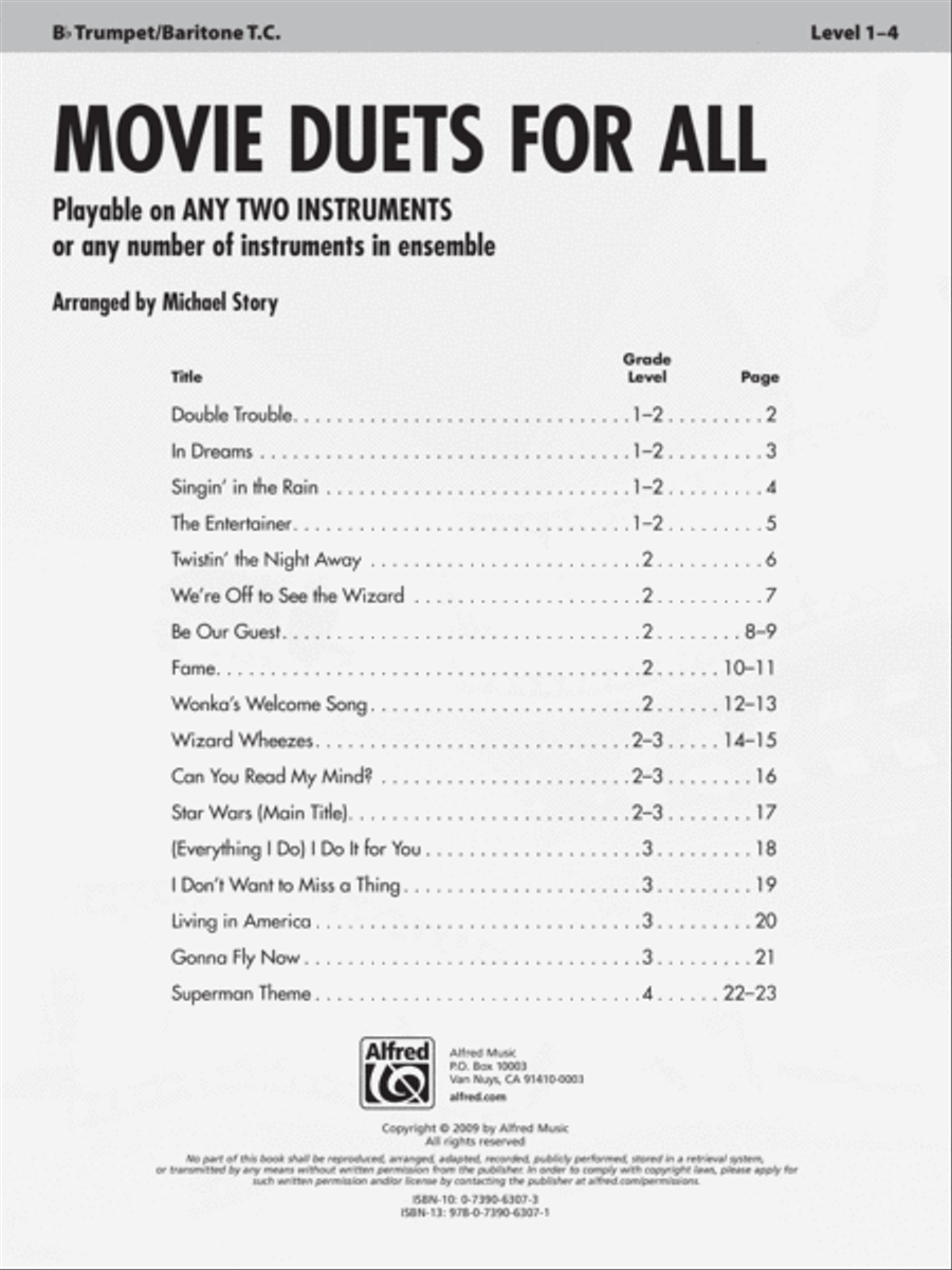 Movie Duets for All Movie Duets for All Small Ensemble scores gallery preview page 2