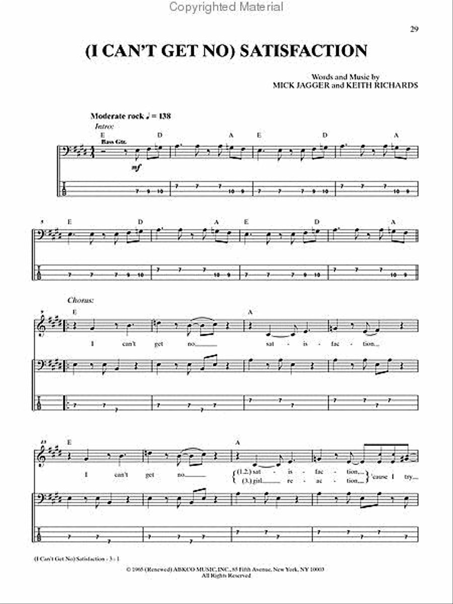 Ultimate Bass Play-Along Rolling Stones Bass Guitar Tablature scores gallery preview page 4