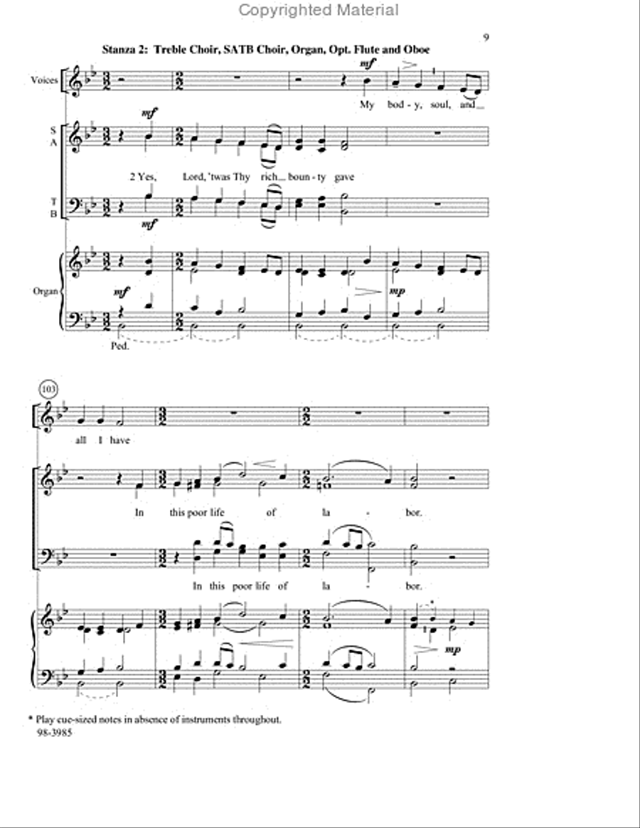 Lord, Thee I Love with All My Heart (Burkhardt) 4-Part scores gallery preview page 4