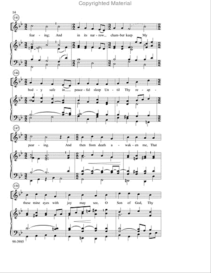 Lord, Thee I Love with All My Heart (Burkhardt) 4-Part scores gallery preview page 6