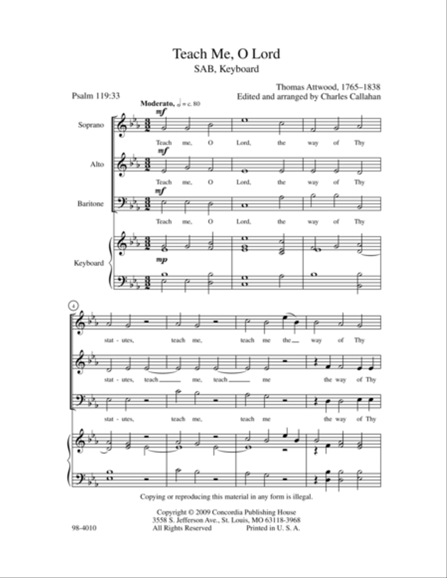 Teach Me, O Lord Choir scores gallery preview page 2