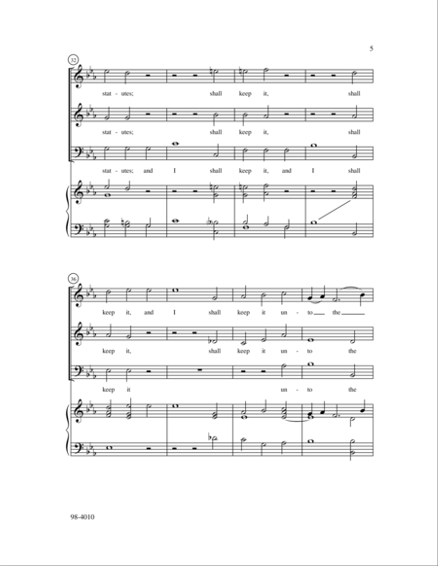 Teach Me, O Lord Choir scores gallery preview page 4