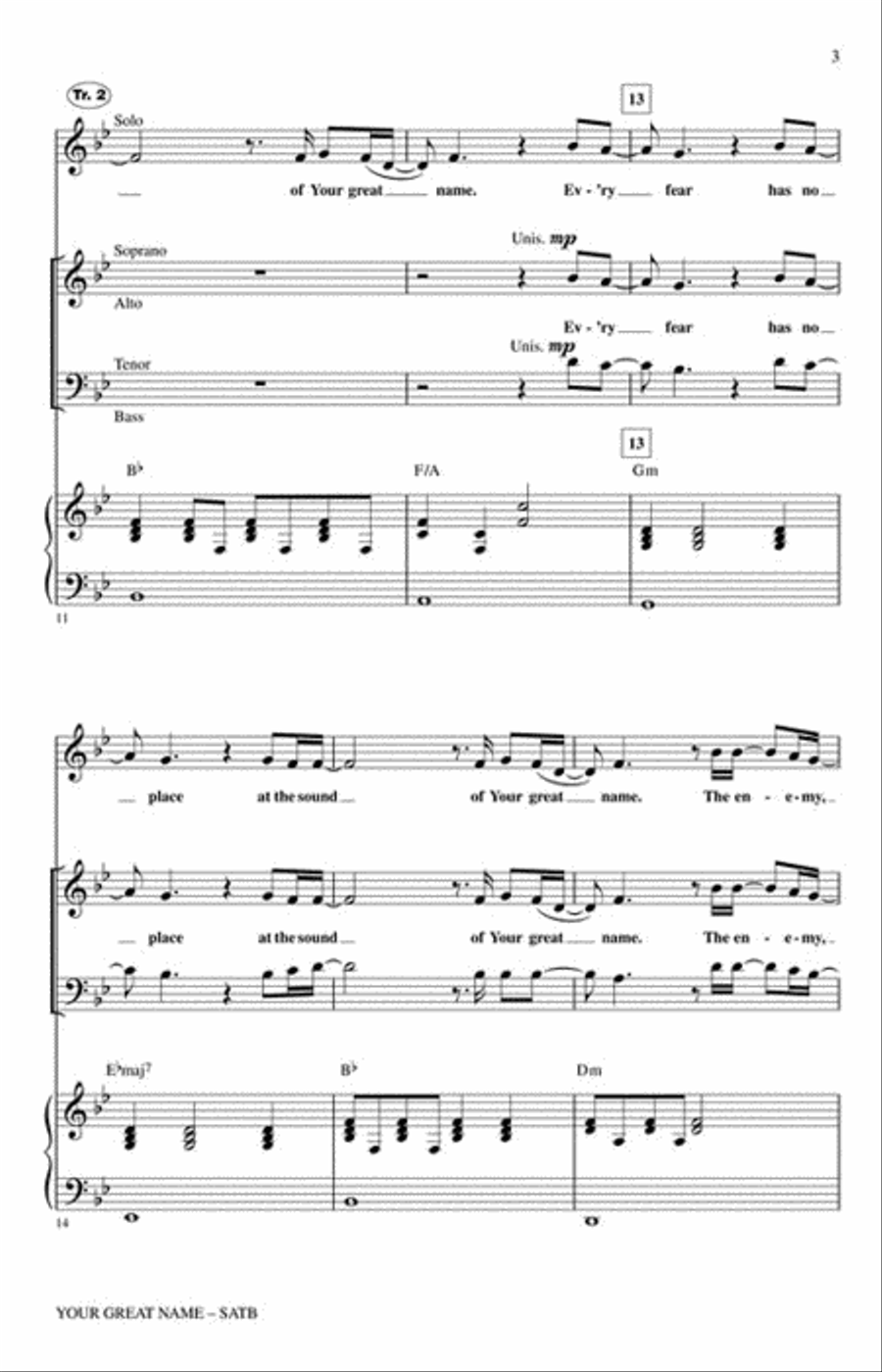 Your Great Name Your Great Name 4-Part scores gallery preview page 3