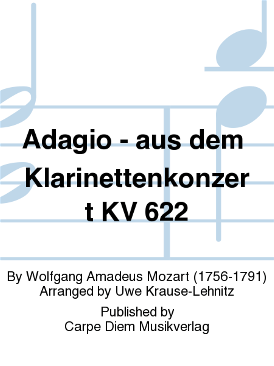 Adagio - aus dem Klarinettenkonzert KV 622 Clarinet Solo scores gallery preview page 1