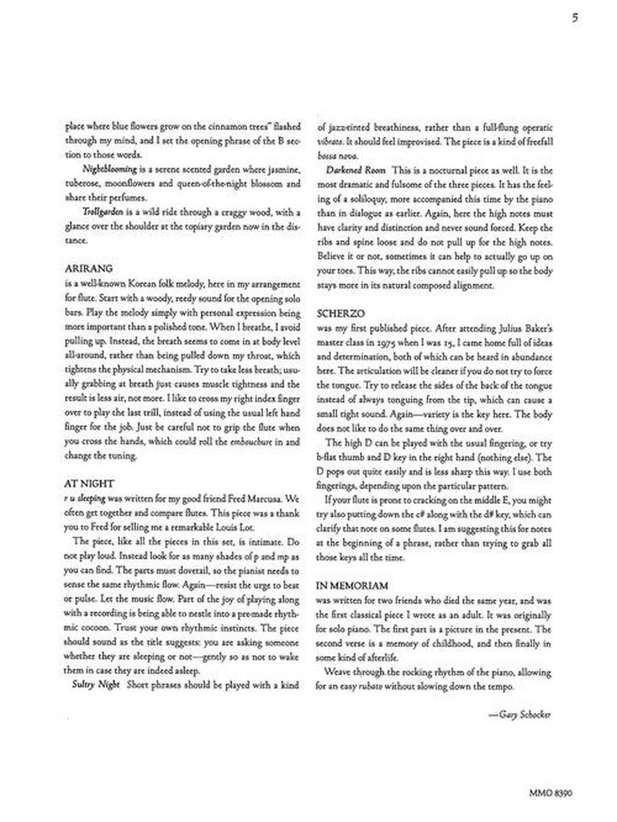 Gary Schocker – Flute Pieces with Piano Flute Solo scores gallery preview page 7