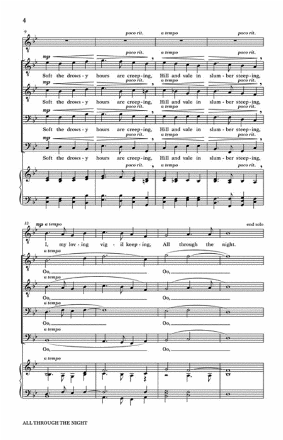 All Through the Night All Through the Night TTBB scores gallery preview page 3