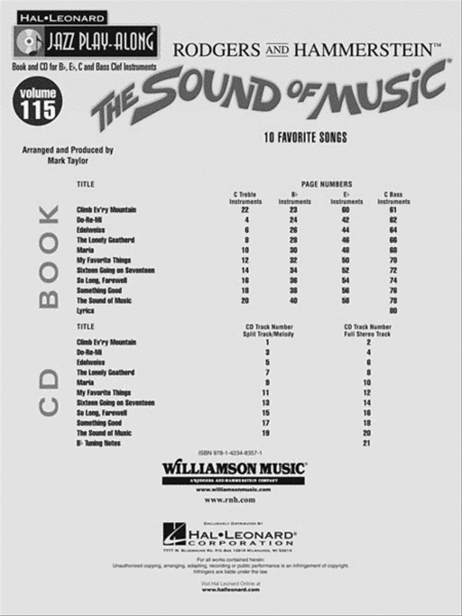The Sound of Music scores gallery preview page 3