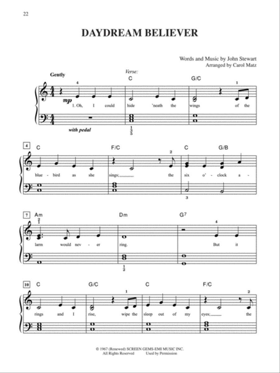 Susan Boyle -- I Dreamed a Dream Easy Piano scores gallery preview page 4