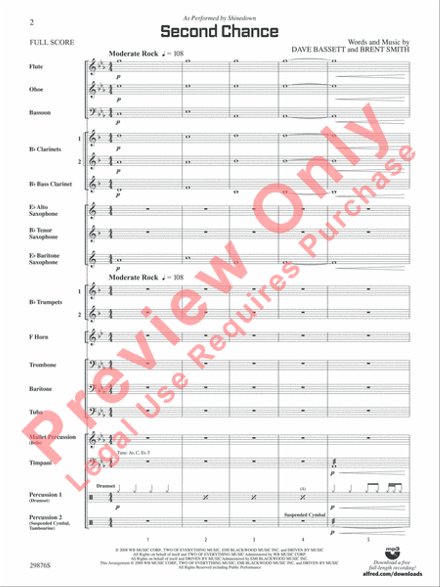 Second Chance Second Chance Concert Band scores gallery preview page 3
