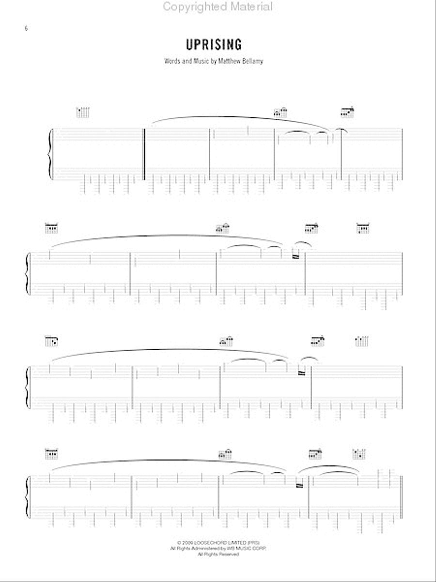 Muse - The Resistance Piano, Vocal, Guitar scores gallery preview page 3