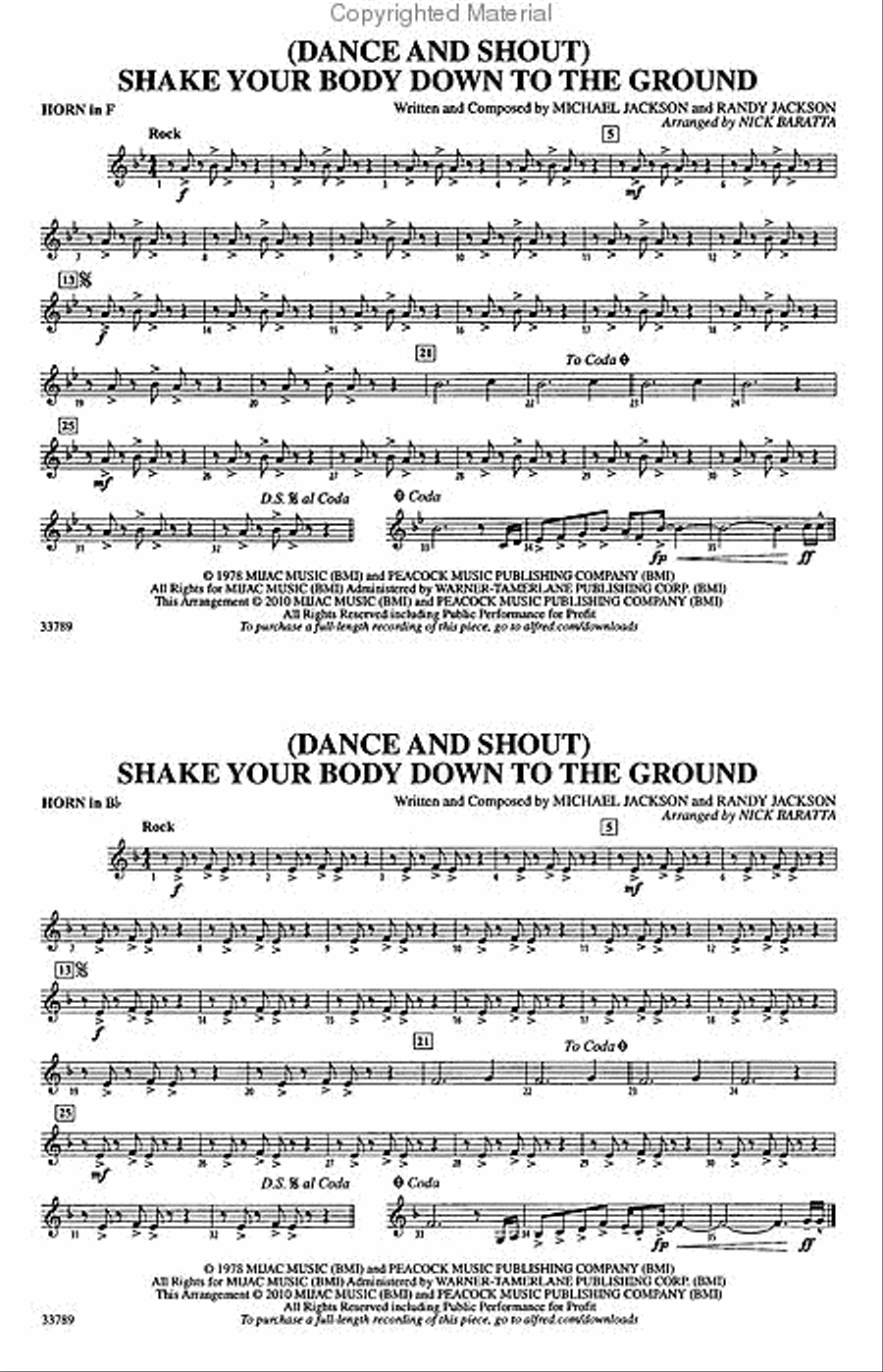 (Dance and Shout) Shake Your Body Down to the Ground Marching Band scores gallery preview page 5
