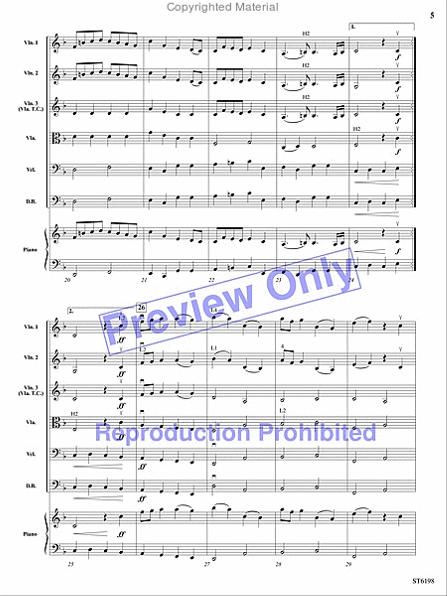 Sleepers Wake (Chorale Prelude from Cantata 140) String Orchestra scores gallery preview page 4