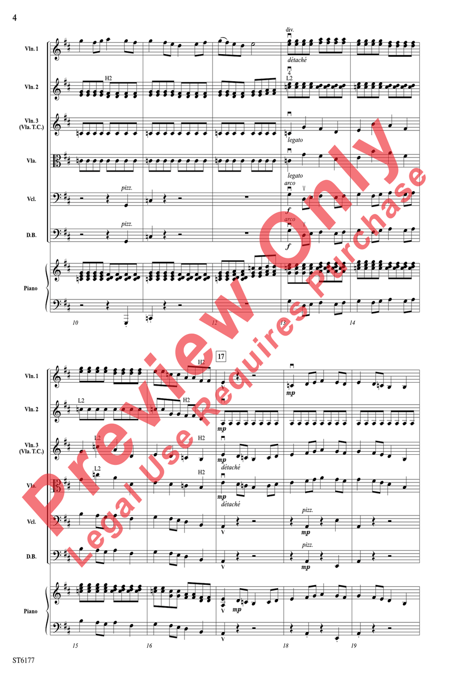 Wood Splitter Fanfare String Orchestra scores gallery preview page 4