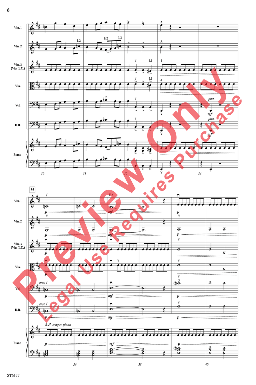 Wood Splitter Fanfare String Orchestra scores gallery preview page 6