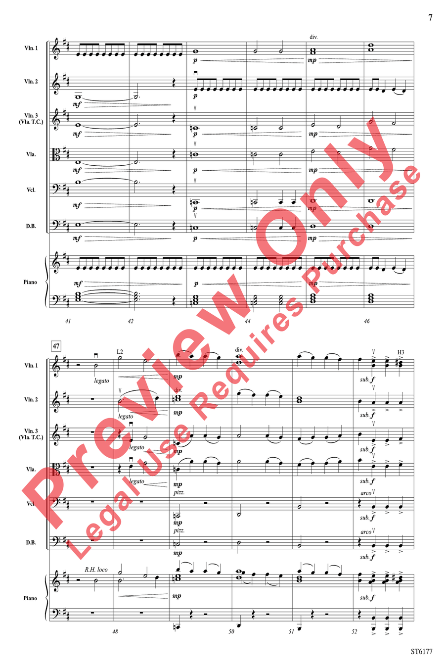 Wood Splitter Fanfare String Orchestra scores gallery preview page 7