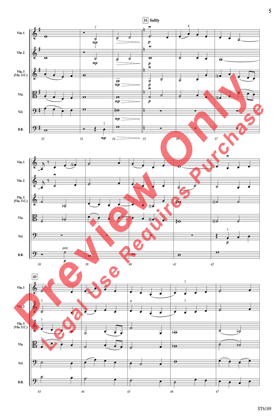 Danny Boy Danny Boy String Orchestra scores gallery preview page 5