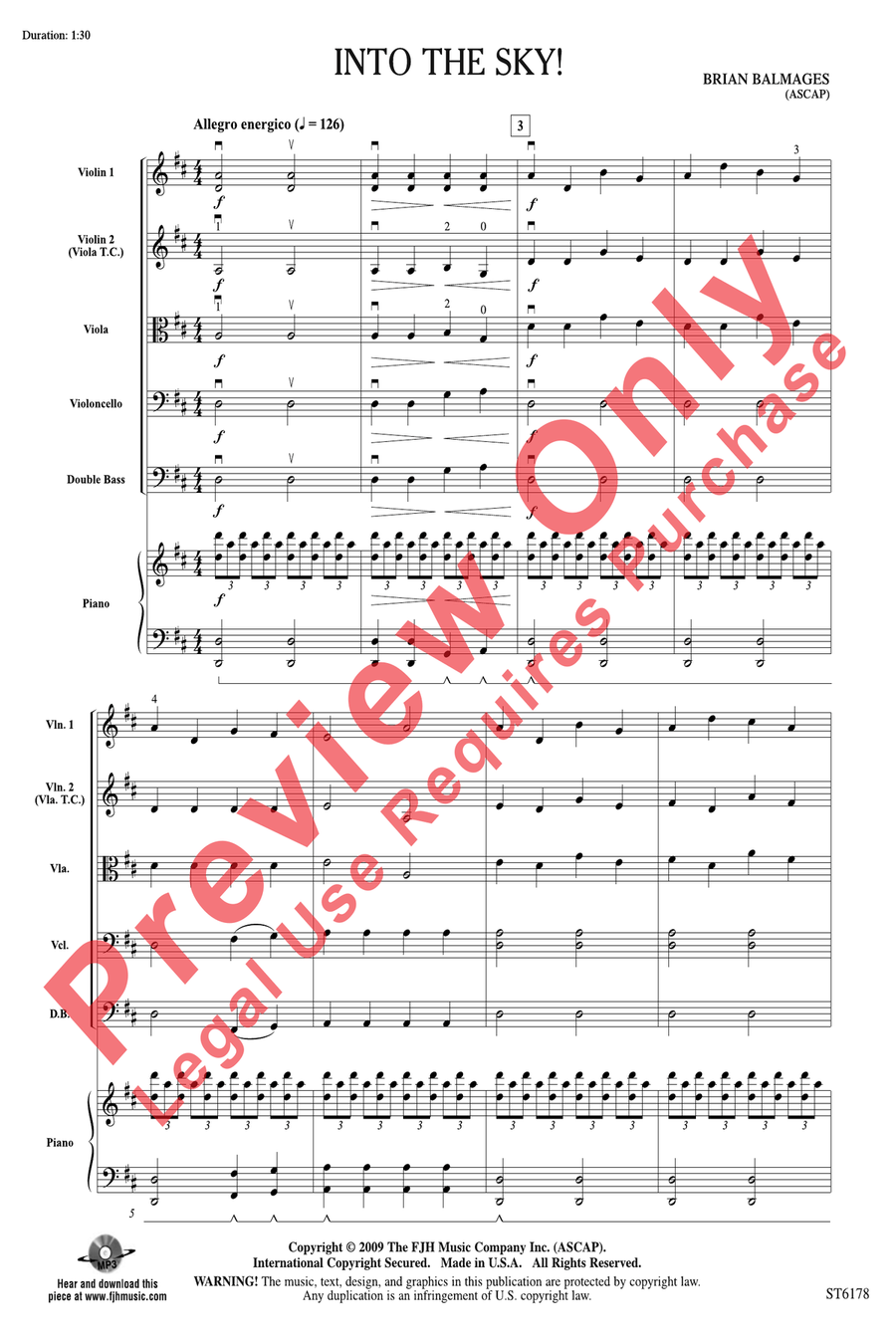 Into the Sky! Into the Sky! String Orchestra scores gallery preview page 3
