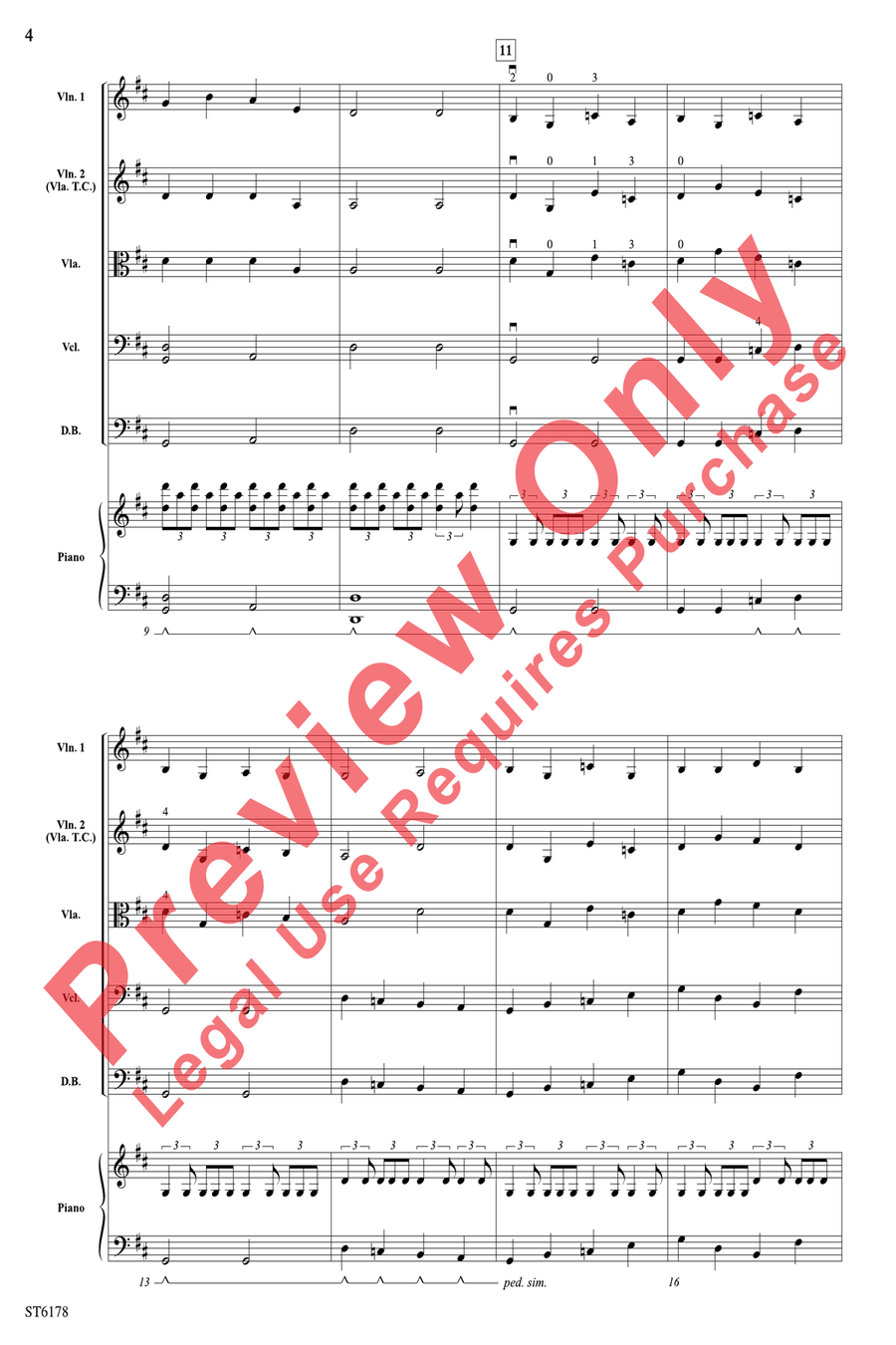 Into the Sky! Into the Sky! String Orchestra scores gallery preview page 4