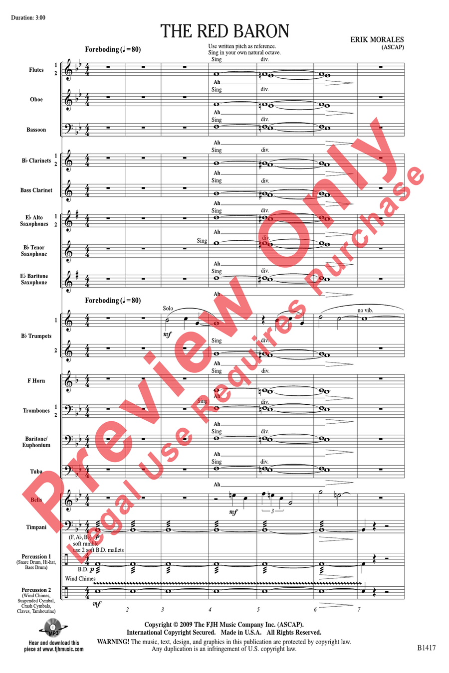 The Red Baron Concert Band scores gallery preview page 3