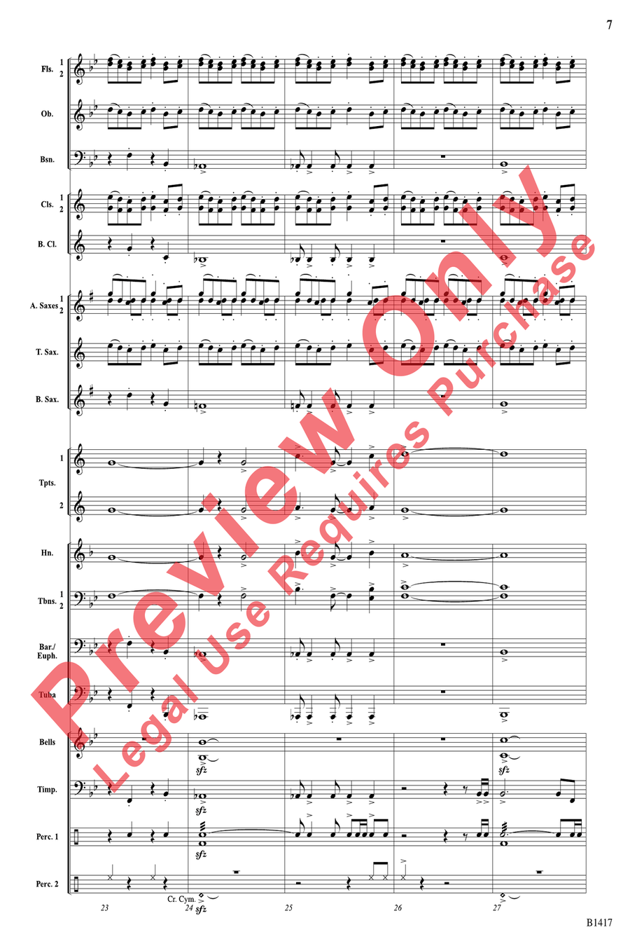 The Red Baron Concert Band scores gallery preview page 7