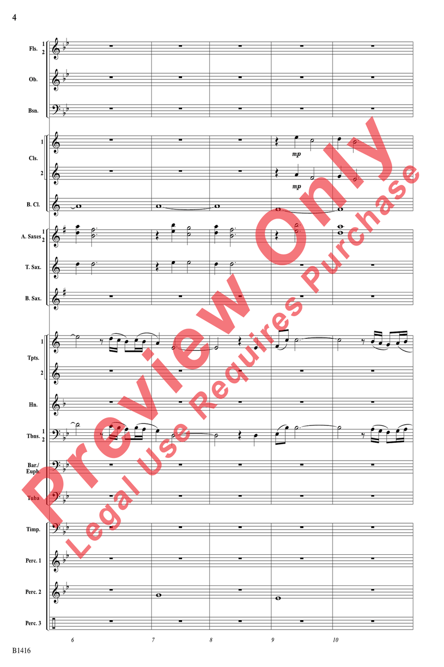 Whale Warriors Whale Warriors Concert Band scores gallery preview page 4