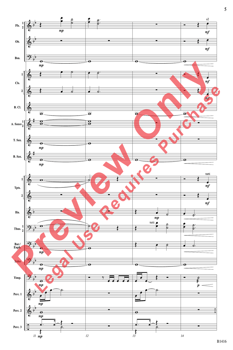 Whale Warriors Whale Warriors Concert Band scores gallery preview page 5