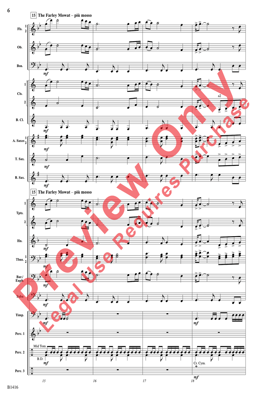 Whale Warriors Whale Warriors Concert Band scores gallery preview page 6