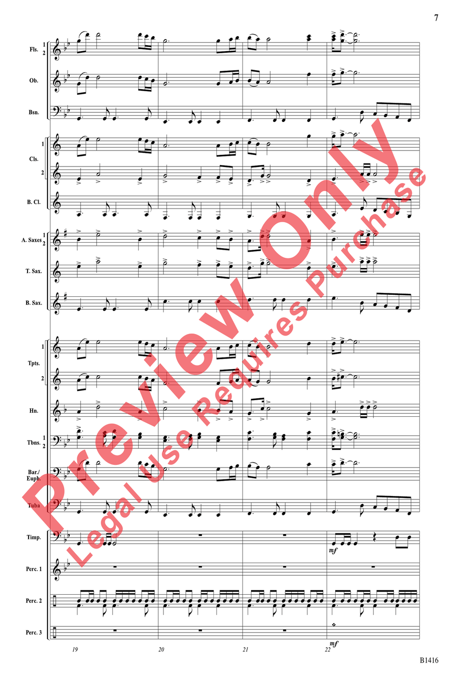 Whale Warriors Whale Warriors Concert Band scores gallery preview page 7
