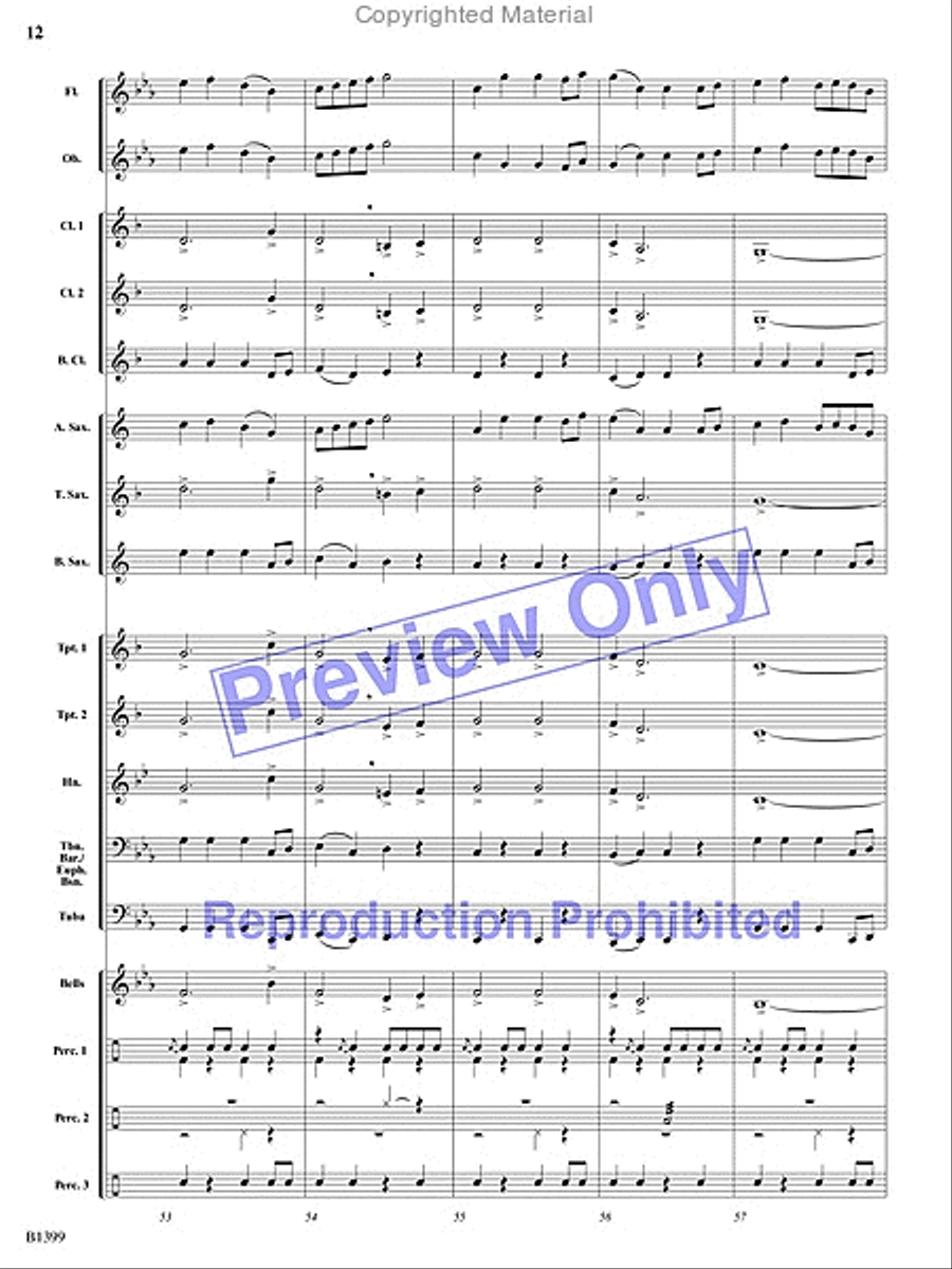 Pirates of the Barbary Coast Concert Band scores gallery preview page 25
