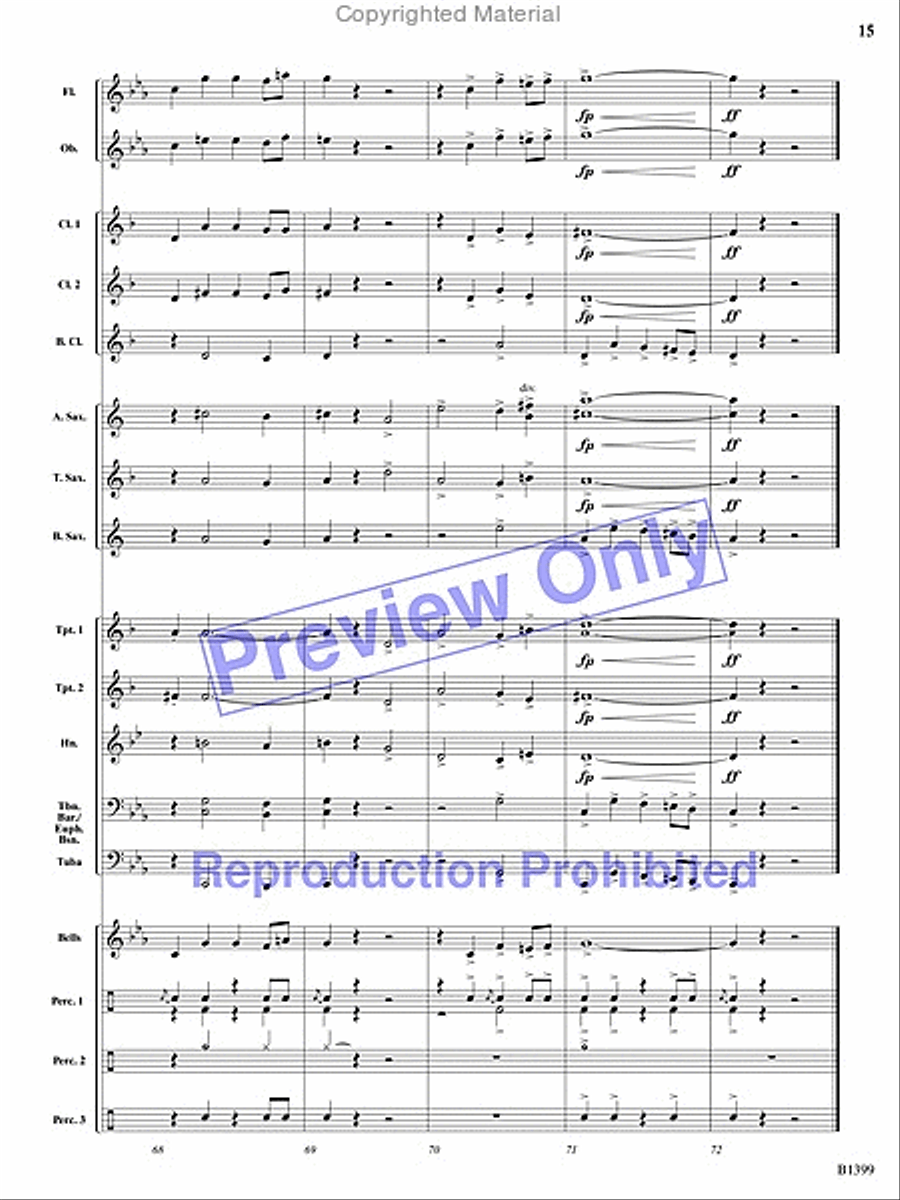 Pirates of the Barbary Coast Concert Band scores gallery preview page 28