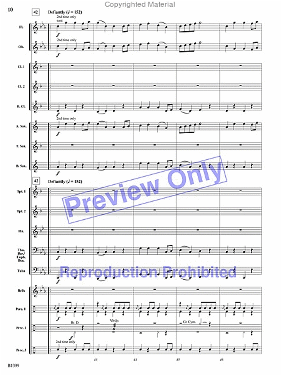 Pirates of the Barbary Coast Concert Band scores gallery preview page 9