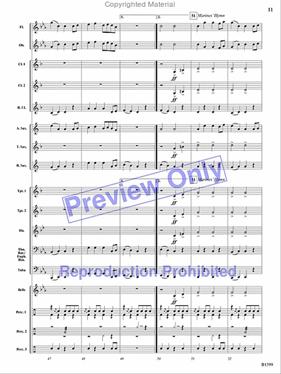 Pirates of the Barbary Coast Concert Band scores gallery preview page 10