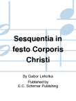 Sesquentia in festo Corporis Christi