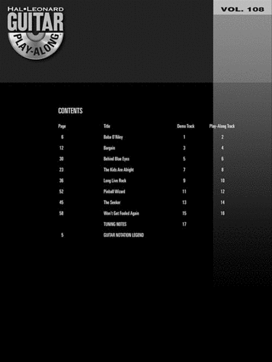 The Who Guitar Tablature scores gallery preview page 3