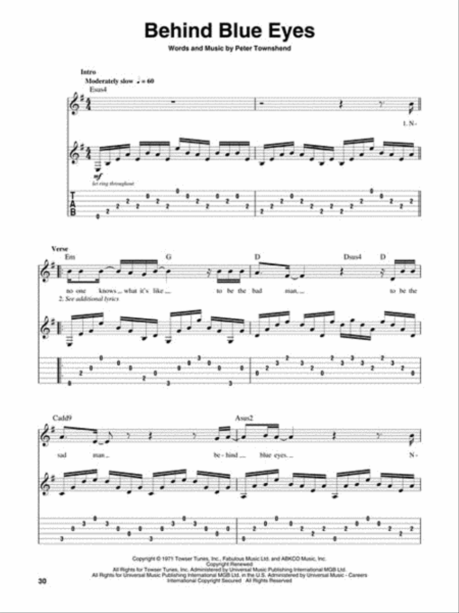 The Who Guitar Tablature scores gallery preview page 5