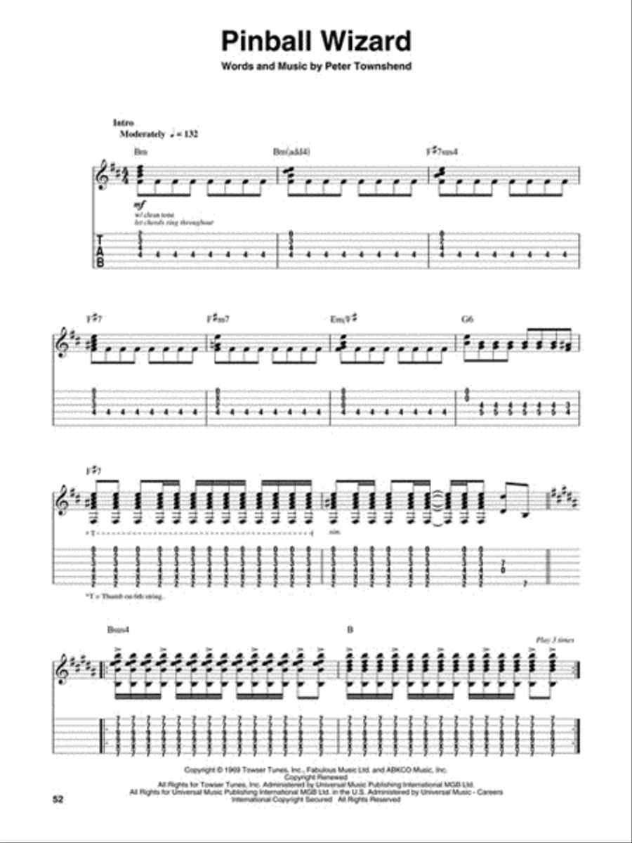 The Who Guitar Tablature scores gallery preview page 6