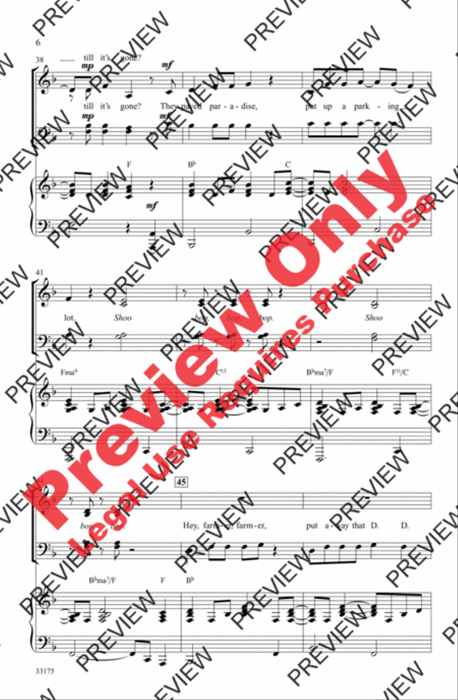 Big Yellow Taxi Big Yellow Taxi Choir scores gallery preview page 6