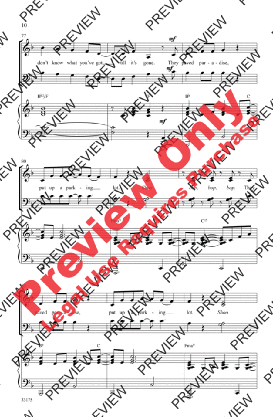 Big Yellow Taxi Big Yellow Taxi Choir scores gallery preview page 10
