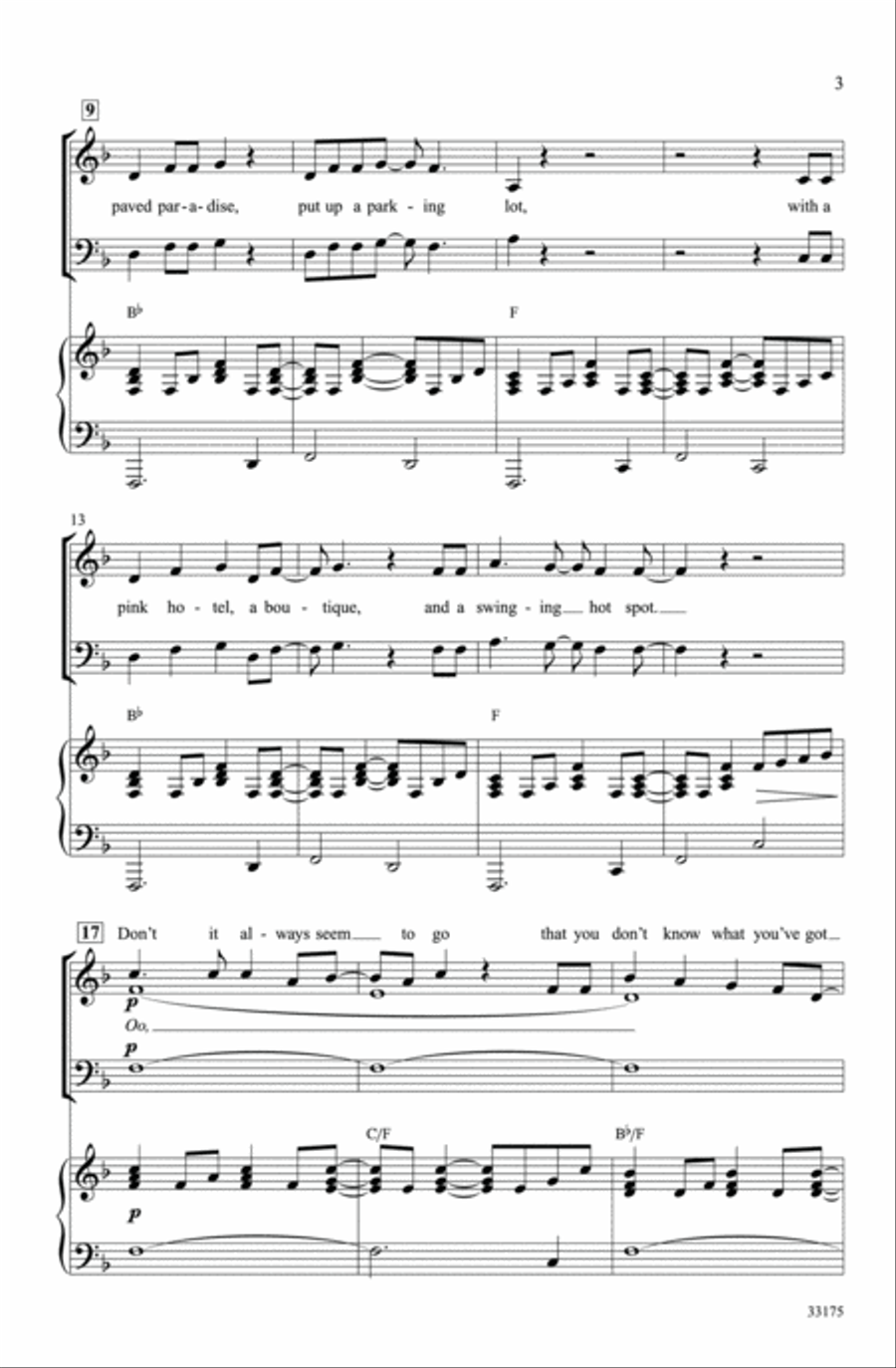 Big Yellow Taxi Big Yellow Taxi Choir scores gallery preview page 13