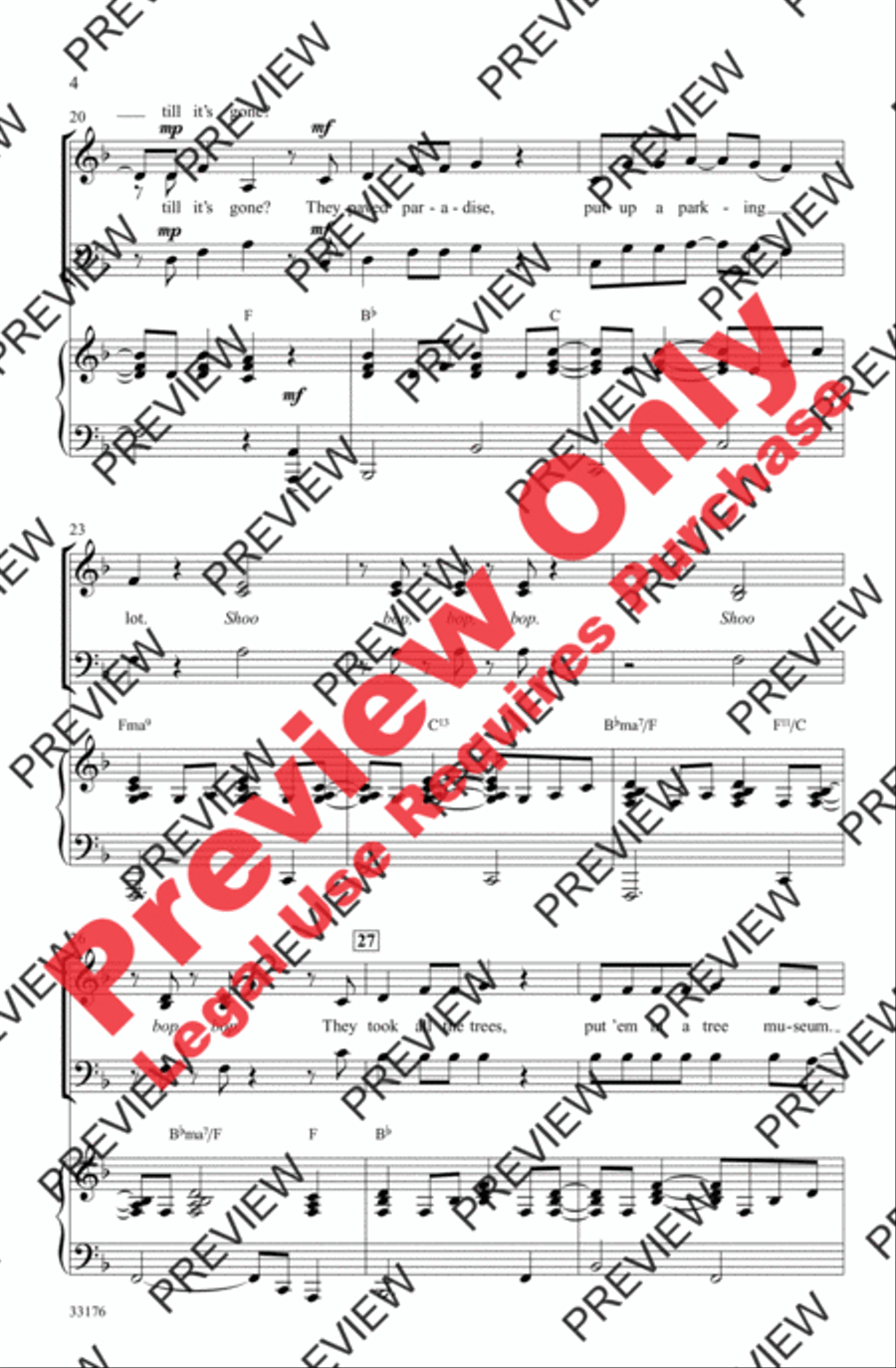 Big Yellow Taxi Big Yellow Taxi Choir scores gallery preview page 4