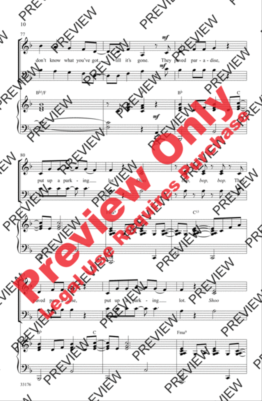 Big Yellow Taxi Big Yellow Taxi Choir scores gallery preview page 10