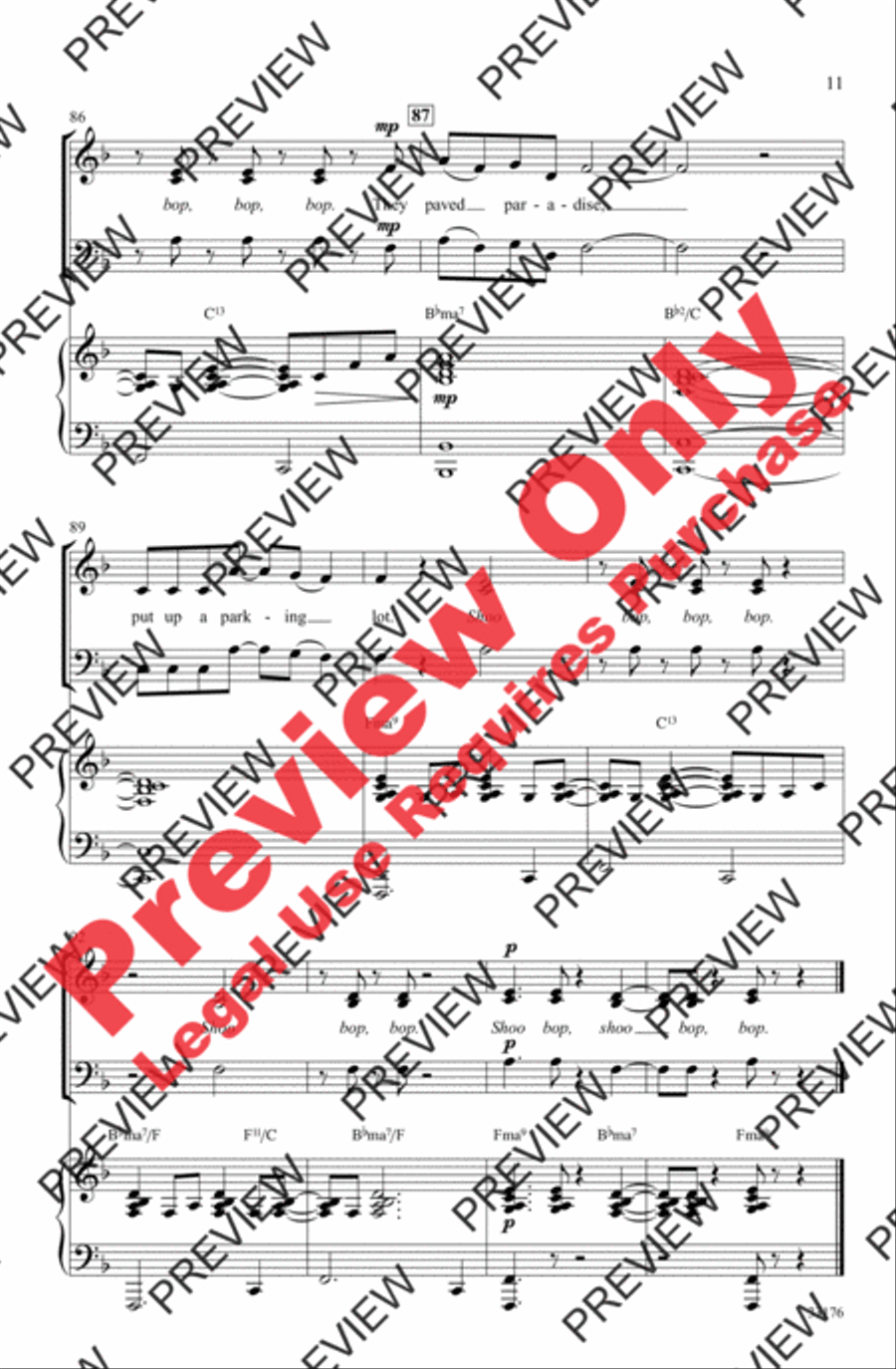 Big Yellow Taxi Big Yellow Taxi Choir scores gallery preview page 11