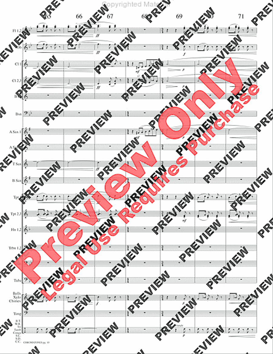 Chromatones Chromatones Concert Band scores gallery preview page 13