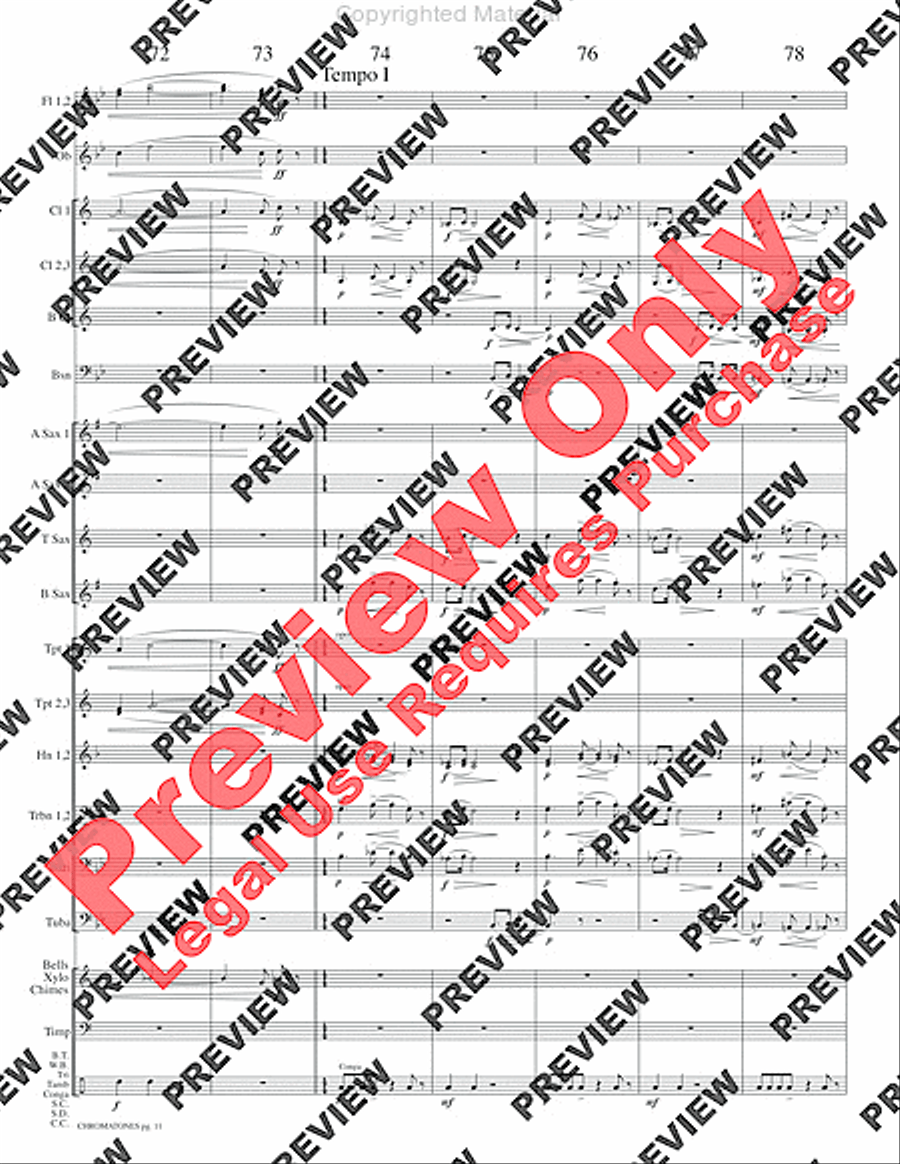 Chromatones Chromatones Concert Band scores gallery preview page 14