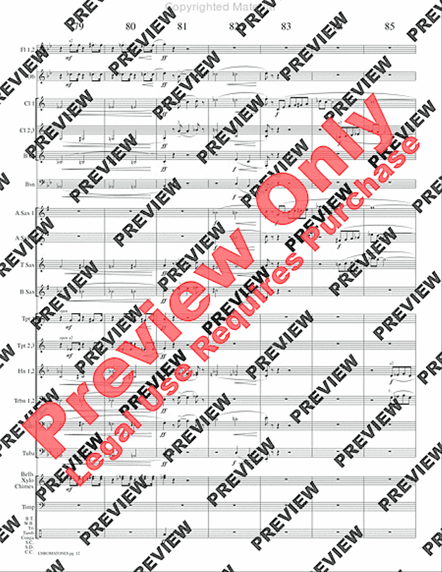 Chromatones Chromatones Concert Band scores gallery preview page 15