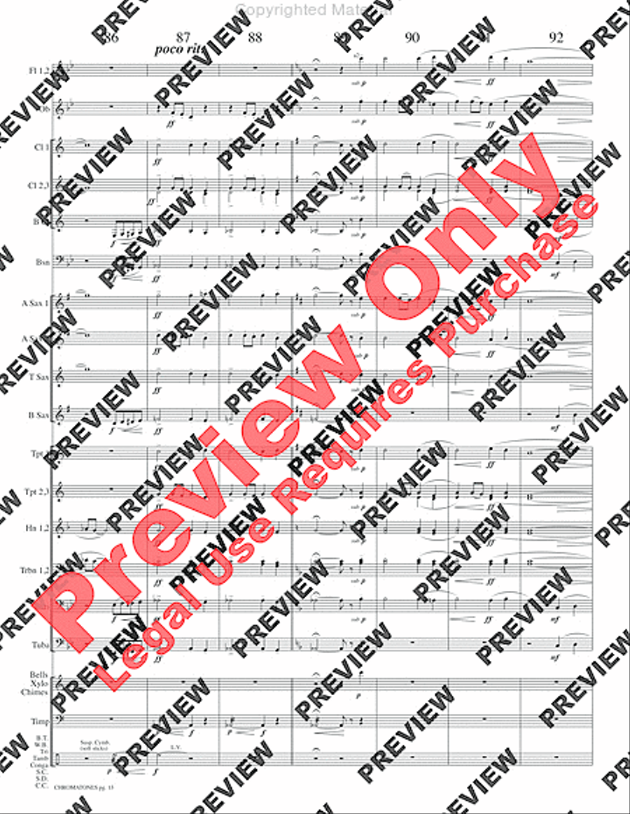 Chromatones Chromatones Concert Band scores gallery preview page 16