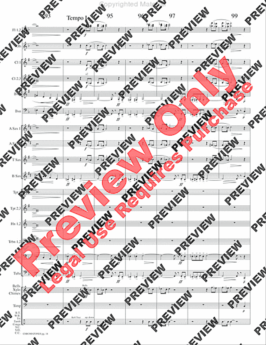 Chromatones Chromatones Concert Band scores gallery preview page 17