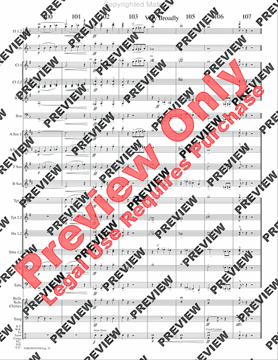 Chromatones Chromatones Concert Band scores gallery preview page 18