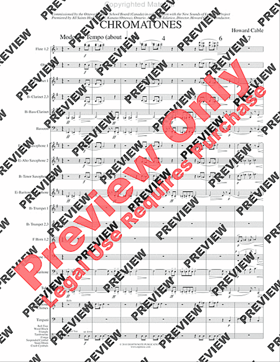 Chromatones Chromatones Concert Band scores gallery preview page 4